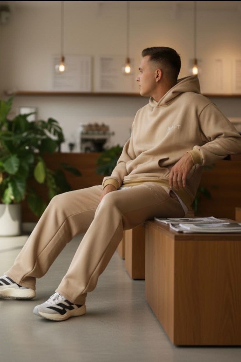 essential hoodie & sweatpants camel 2 essential hoodie & sweatpants camel 2