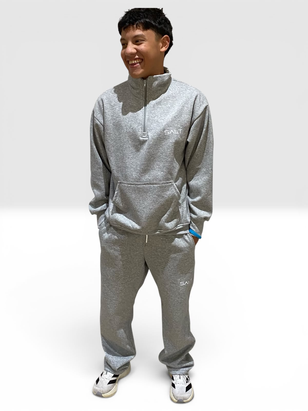 essential quarterzip & sweatpants grey essential quarterzip & sweatpants grey
