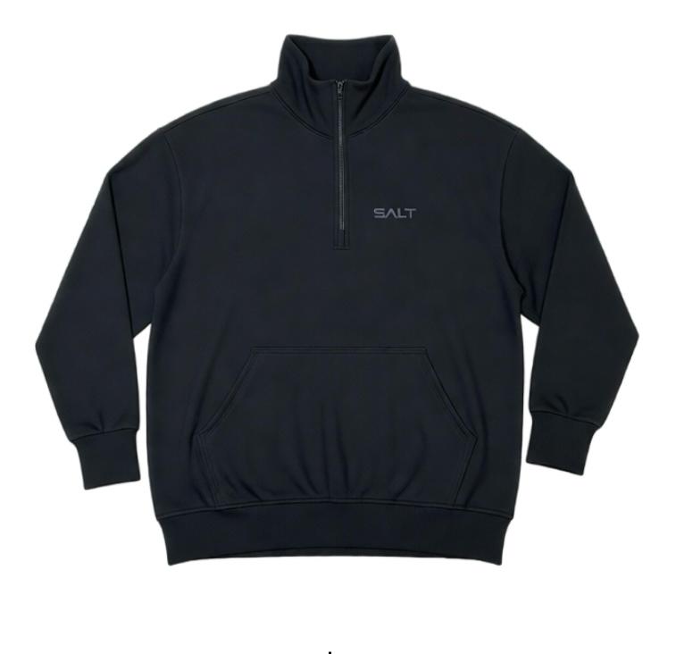 Essential Quarter Zip Top Black essential quarter zip top