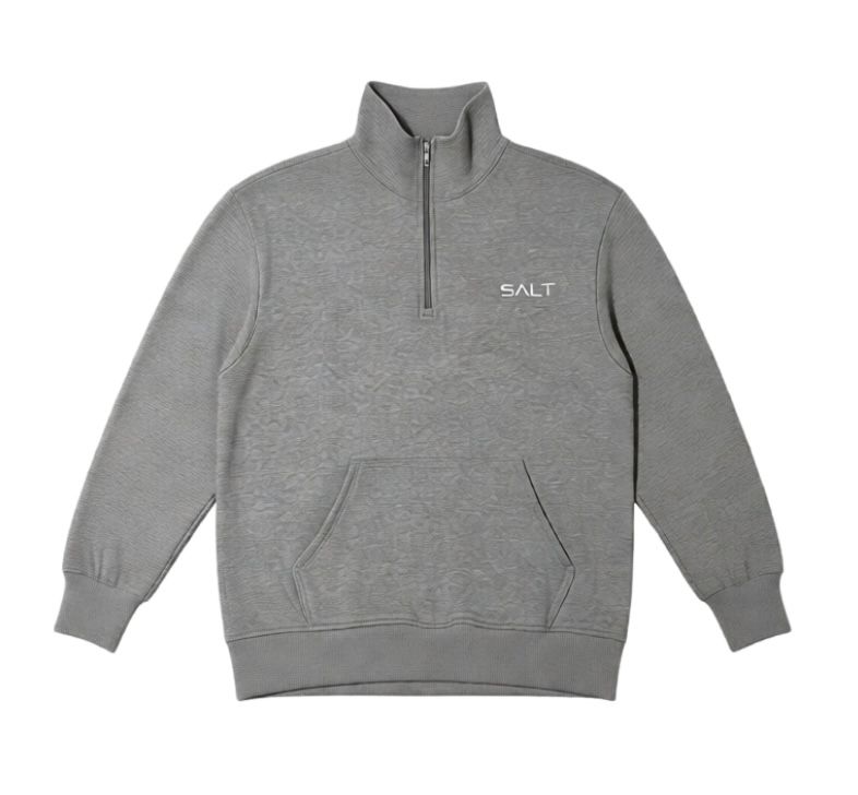 Essential Quarter Zip Top Grey Essential Quarter Zip Top Grey