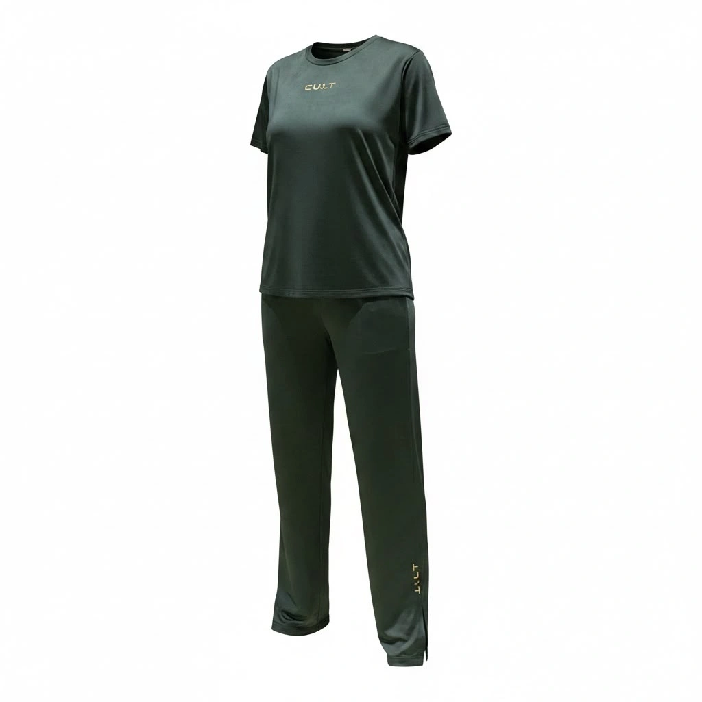 t-shirt & yoga pants ghost olive t-shirt & yoga pants ghost olive