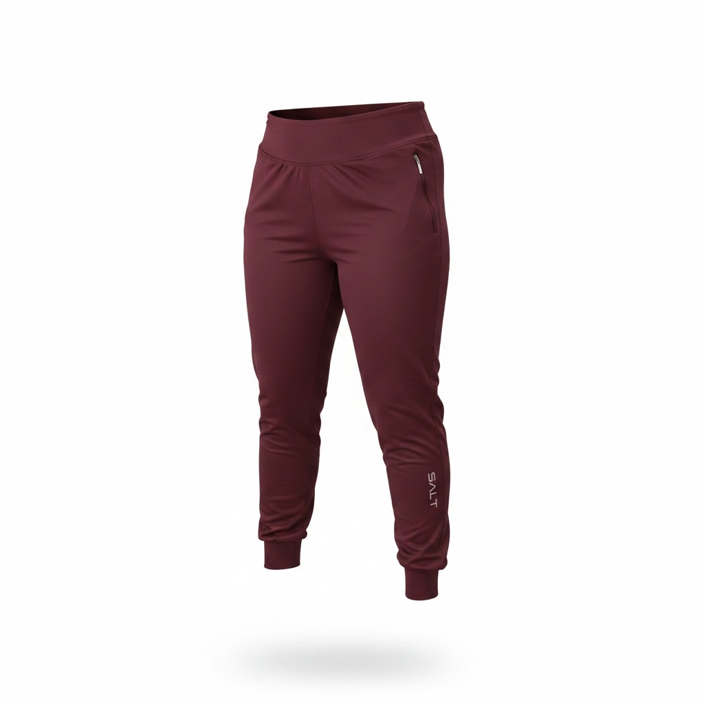 SALT Apparel Zipped Cuff Jogger in Burgundy SALT Apparel Zipped Cuff Jogger in Burgundy