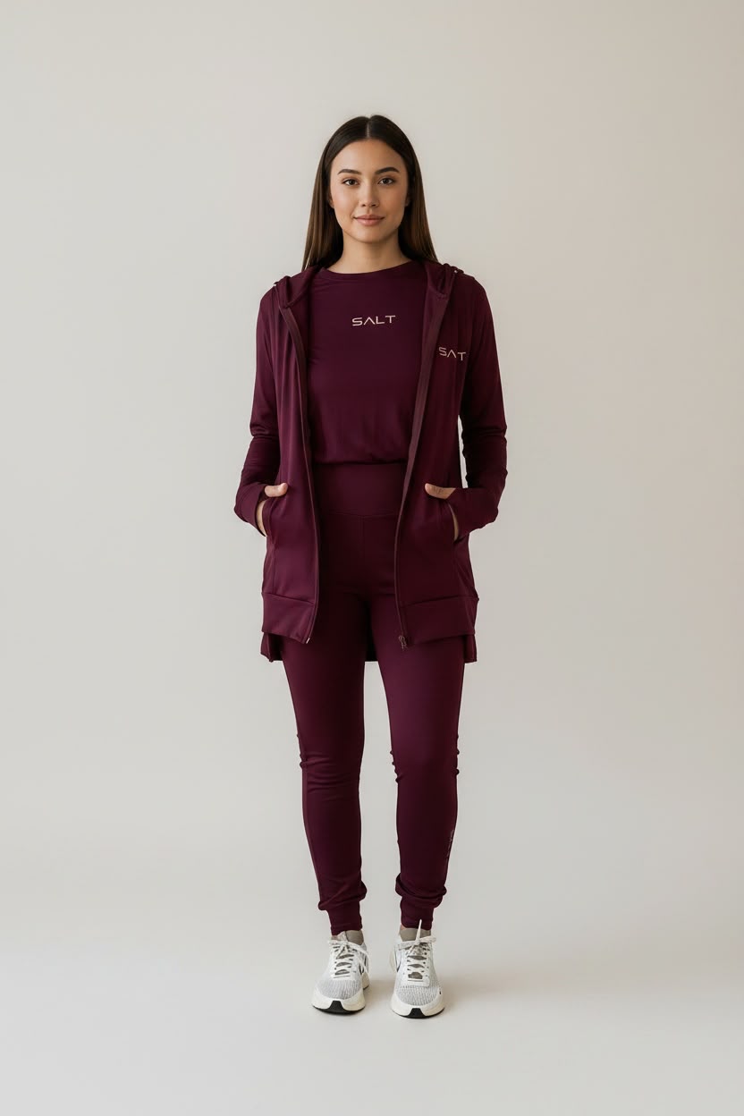 full zip essential track top in burgundy full zip essential track top in burgundy