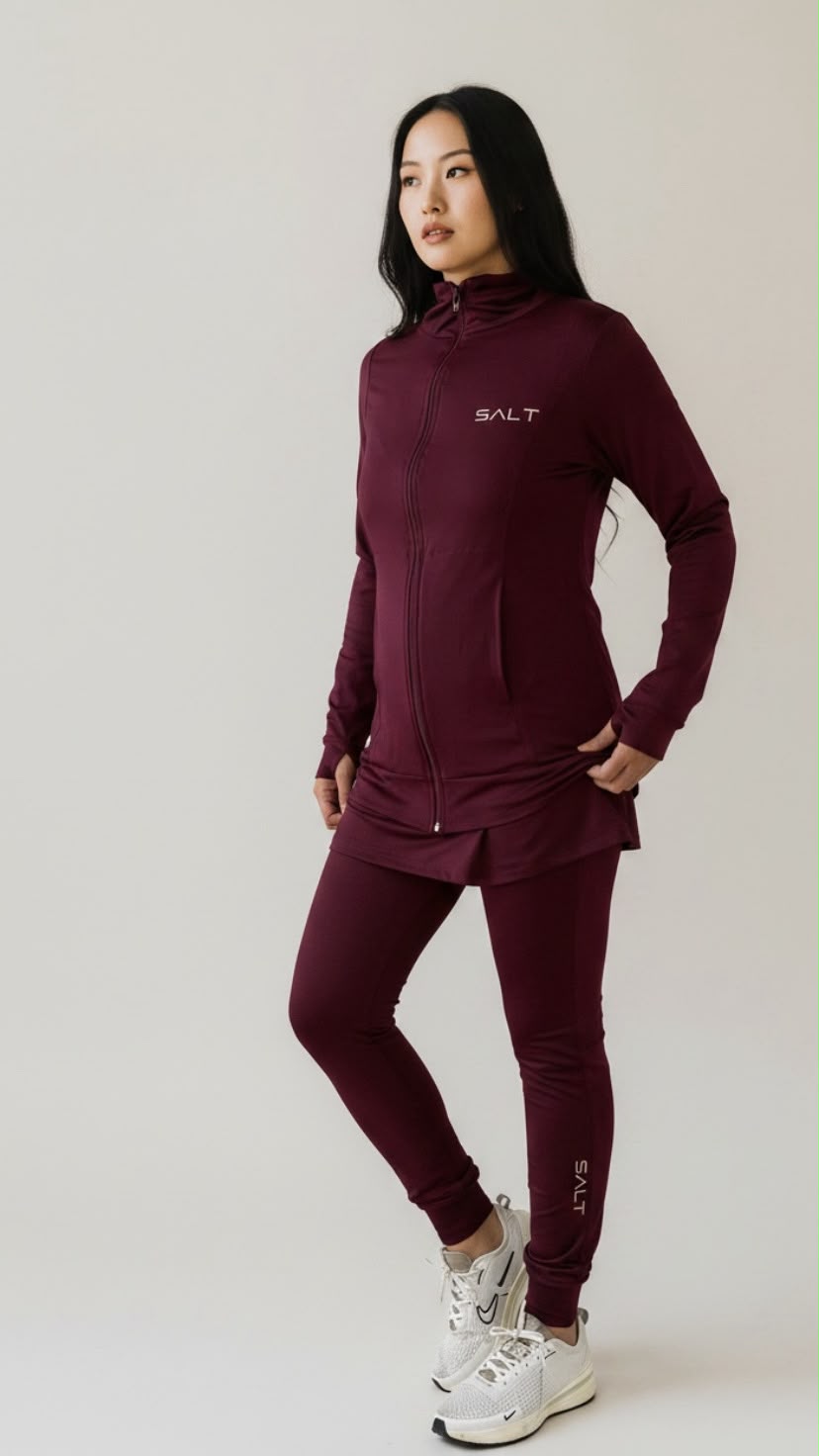 womens essential track top burgundy womens essential track top burgundy